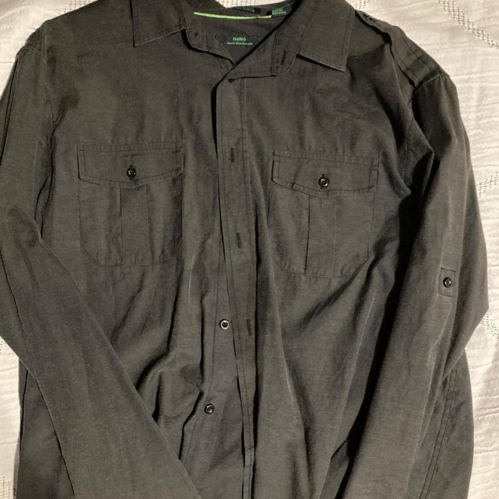 Nono Moldalnado Men's Black Button-Up Shirt Jacket